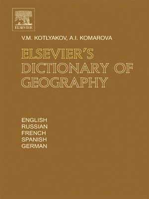 cover image of Elsevier's Dictionary of Geography
